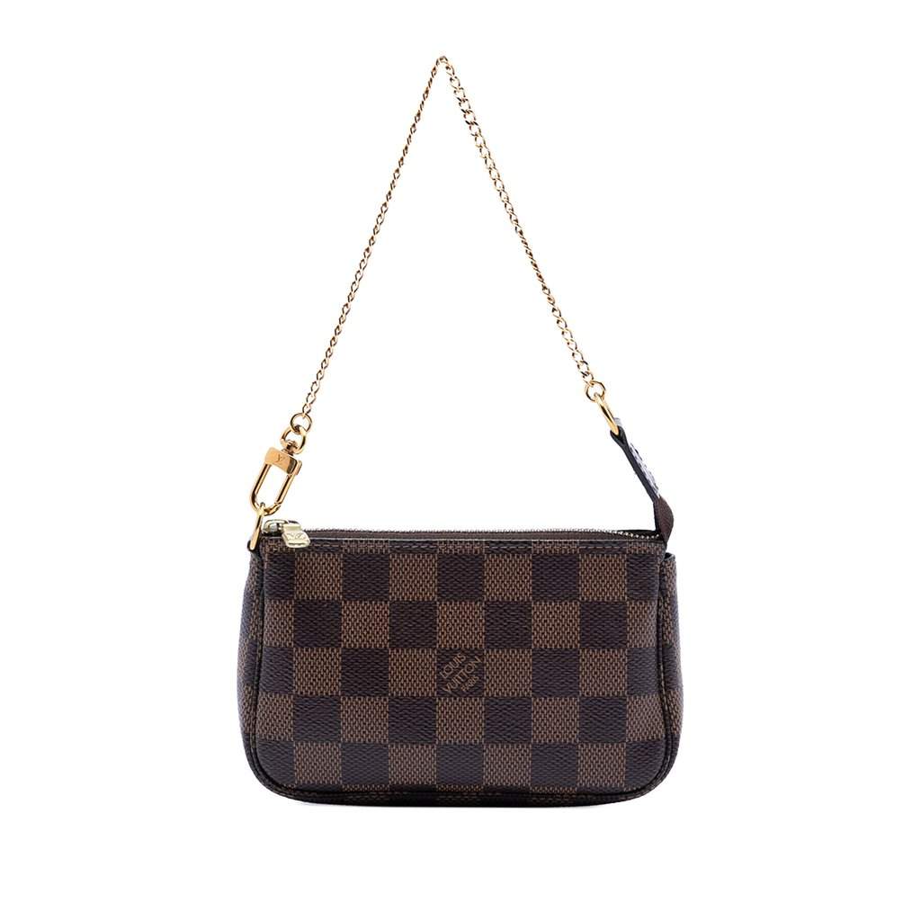 Louis Vuitton Damier Ebene Mini Pochette Accessoires Brown Very good condition - Front View