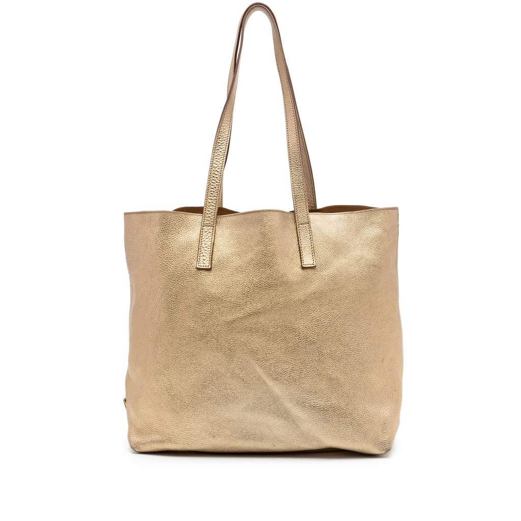 Prada Metallic Vitello Daino Tote Gold Leather Very good condition - Front View