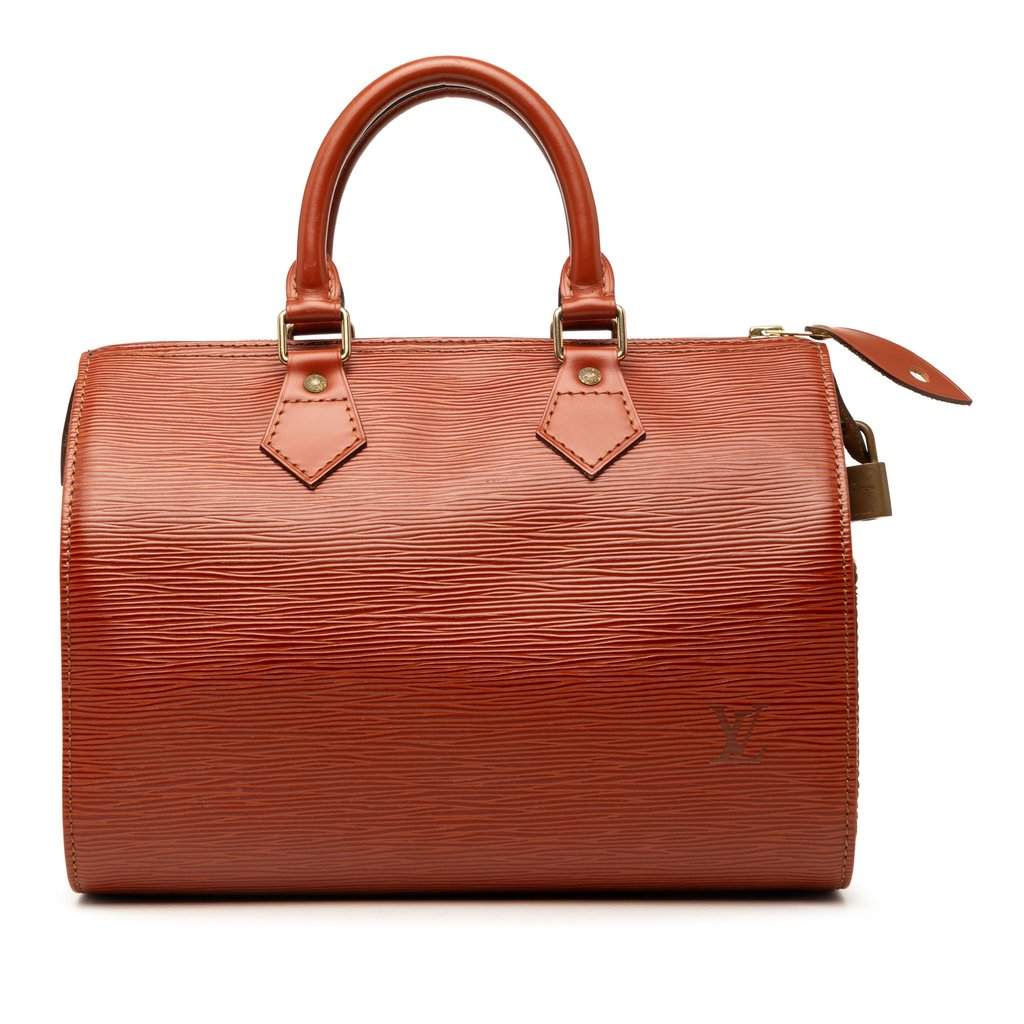 Louis Vuitton Epi Speedy 25 Brown Leather Very good - Front View