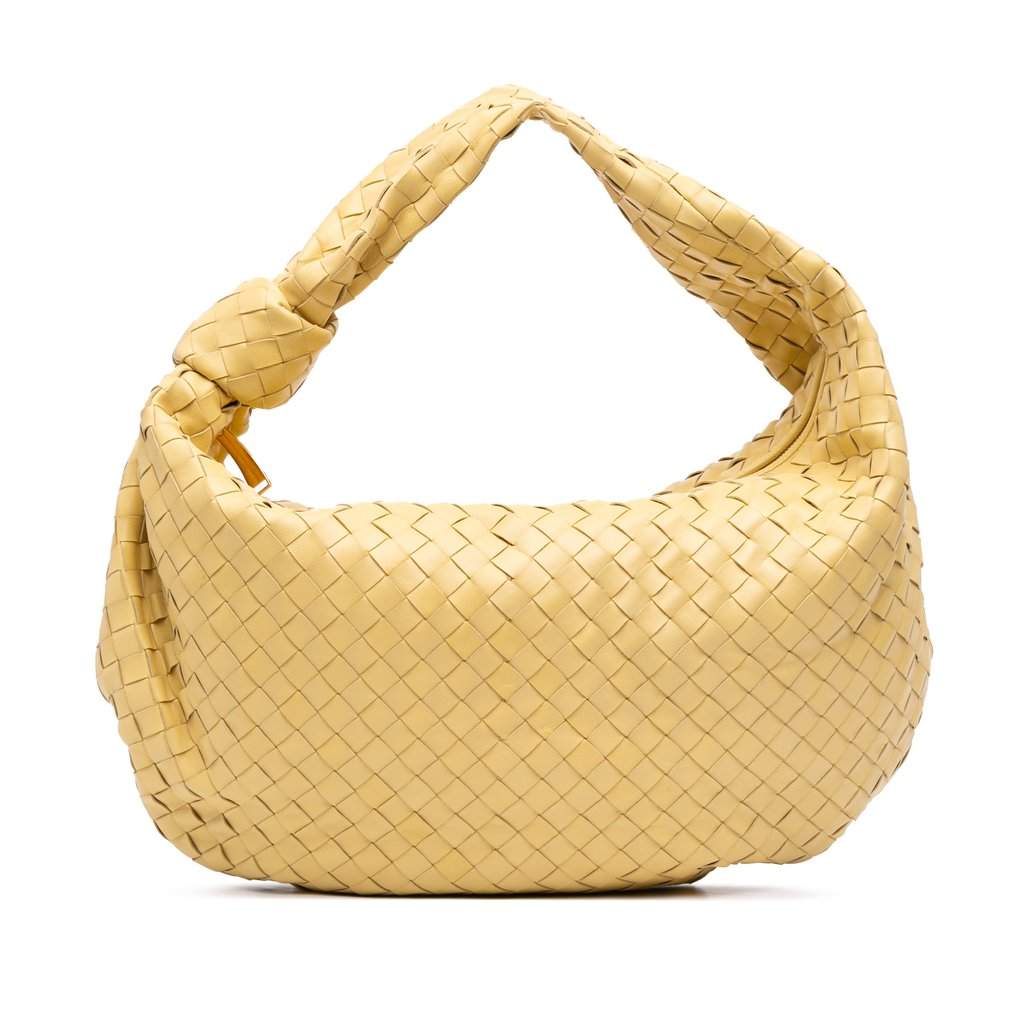 Bottega Veneta Medium Nappa Intrecciato Jodie Yellow Leather Very good condition - Front View