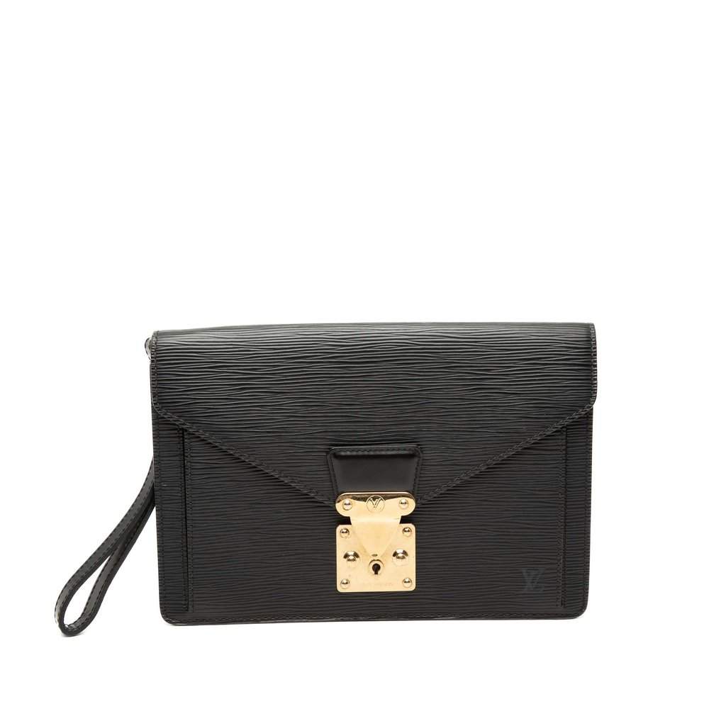 Louis Vuitton Epi Pochette Sellier Dragonne Black Leather Very good condition - Front View