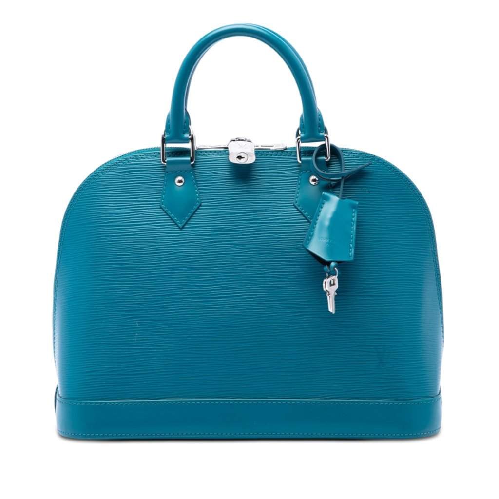 Louis Vuitton Epi Alma PM Blue Leather Very good - Front View