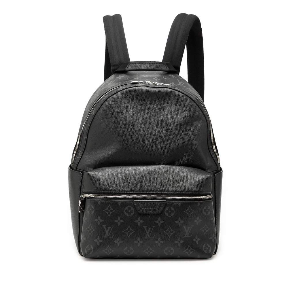 Louis Vuitton Monogram Taigarama Discovery Backpack Black Very good - Front View