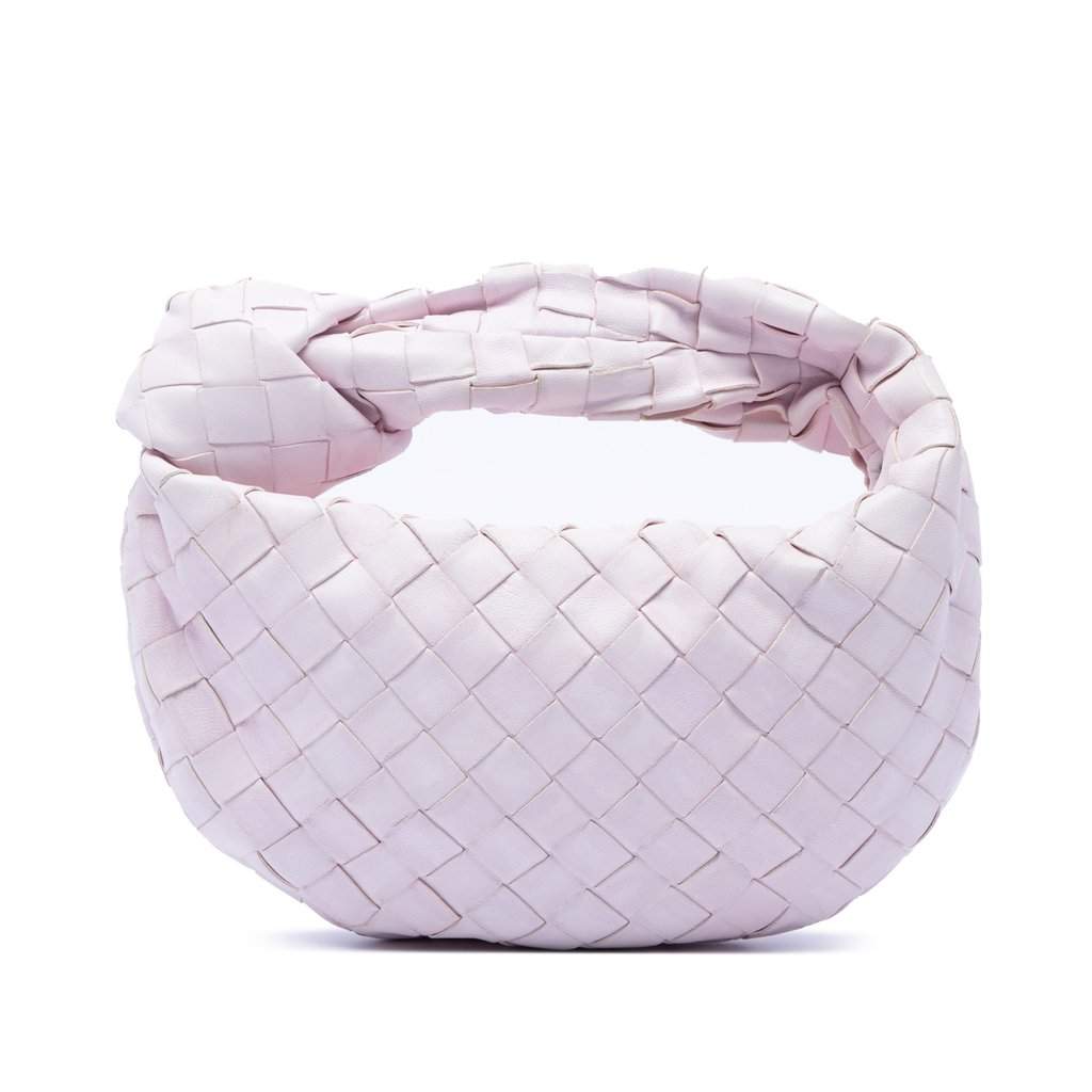 Bottega Veneta Mini Nappa Intrecciato Jodie Pink Leather Very good condition - Front View