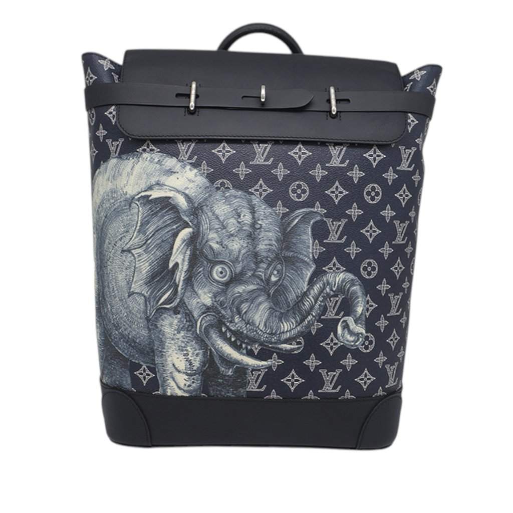 Louis Vuitton Chapman Brothers Monogram Savane Steamer Backpack Blue Very good - Front View