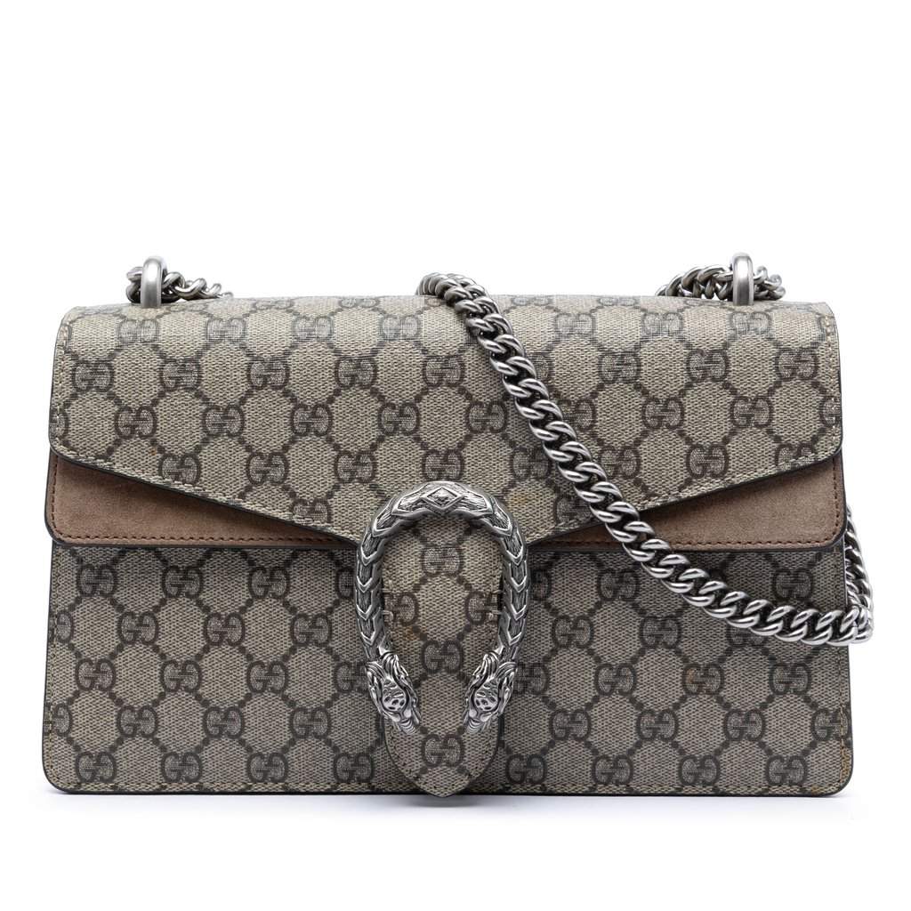 Gucci Medium GG Supreme Dionysus Shoulder Bag Beige Very good condition - Front View