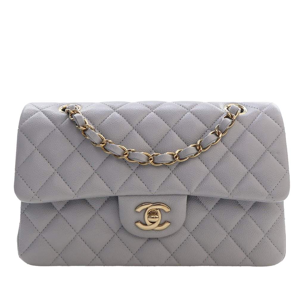 Chanel Small Classic Caviar Double Flap MultiColor Leather Very good - Front View