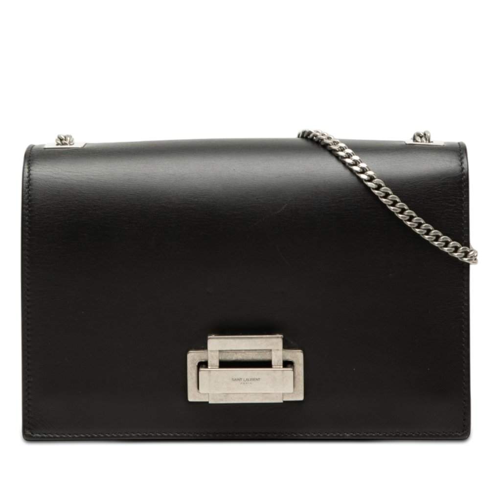 Saint Laurent Smooth Calfskin Metropolis Chain Crossbody Black Leather Very good condition - Front View