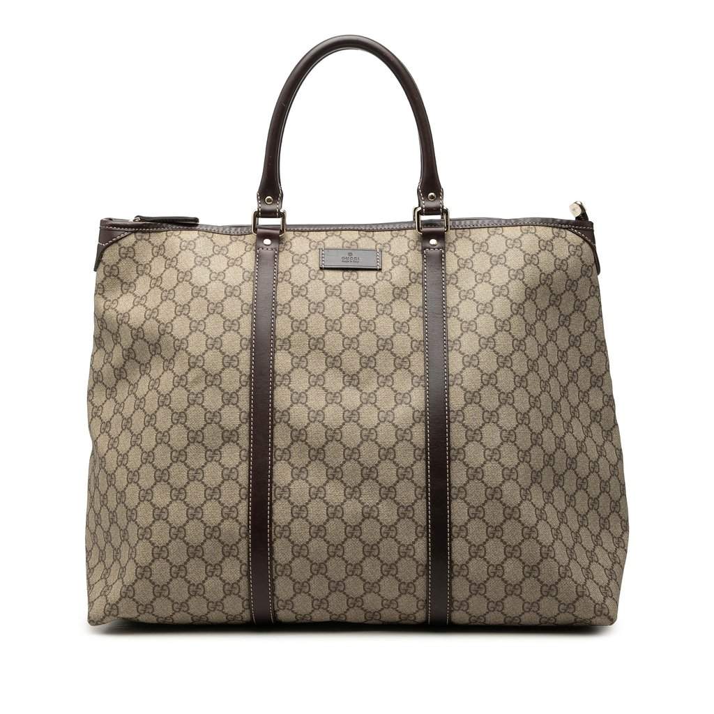 Gucci GG Supreme Weekender Beige Very good condition - Front View