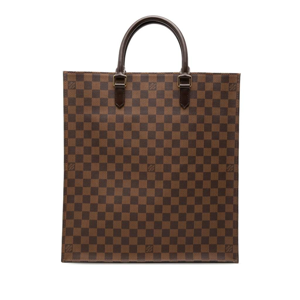 Louis Vuitton Damier Ebene Sac Plat Brown Very good - Front View