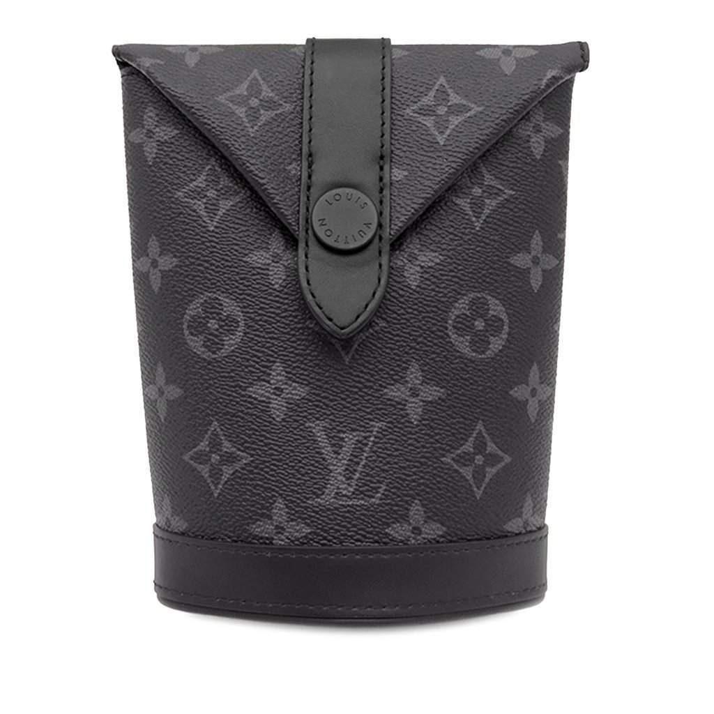 Louis Vuitton Monogram Eclipse Envelope Pouch Black Very good condition - Front View