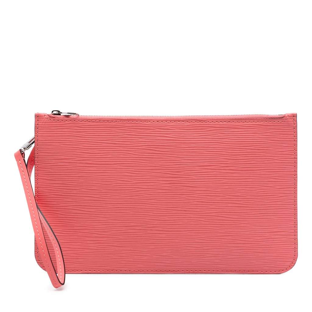Louis Vuitton Epi Neverfull Pouch Pink Leather Very good - Front View