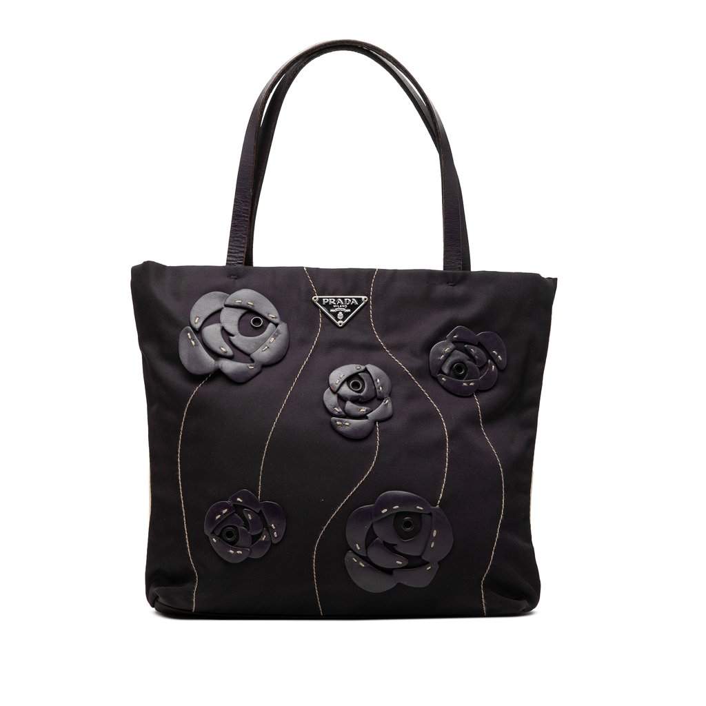 Prada Rosette Tessuto Tote Black Very good condition - Front View