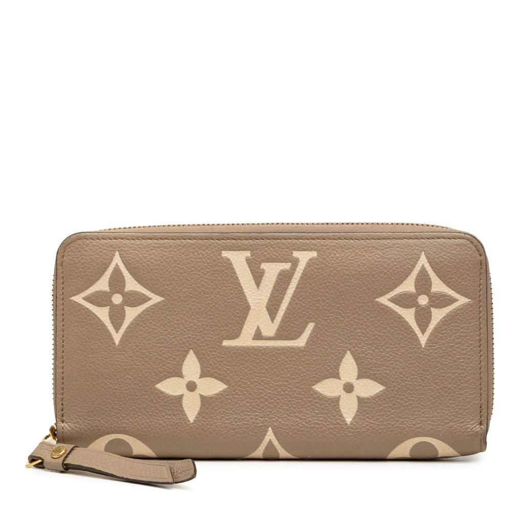 Louis Vuitton Bicolor Monogram Empreinte Giant Zippy Wallet Brown Leather Very good - Front View
