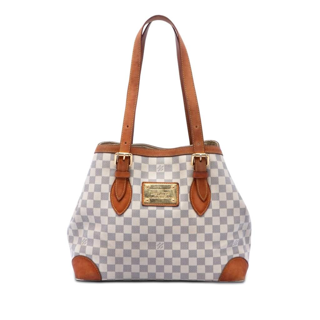 Louis Vuitton Damier Azur Hampstead MM White Very good condition - Front View