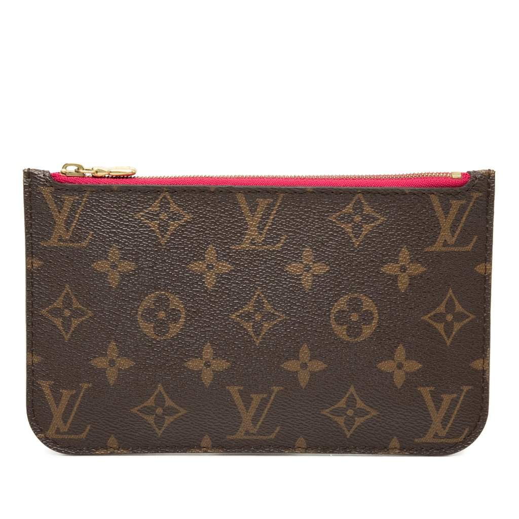 Louis Vuitton Monogram Neverfull PM Pouch Brown Very good condition - Front View