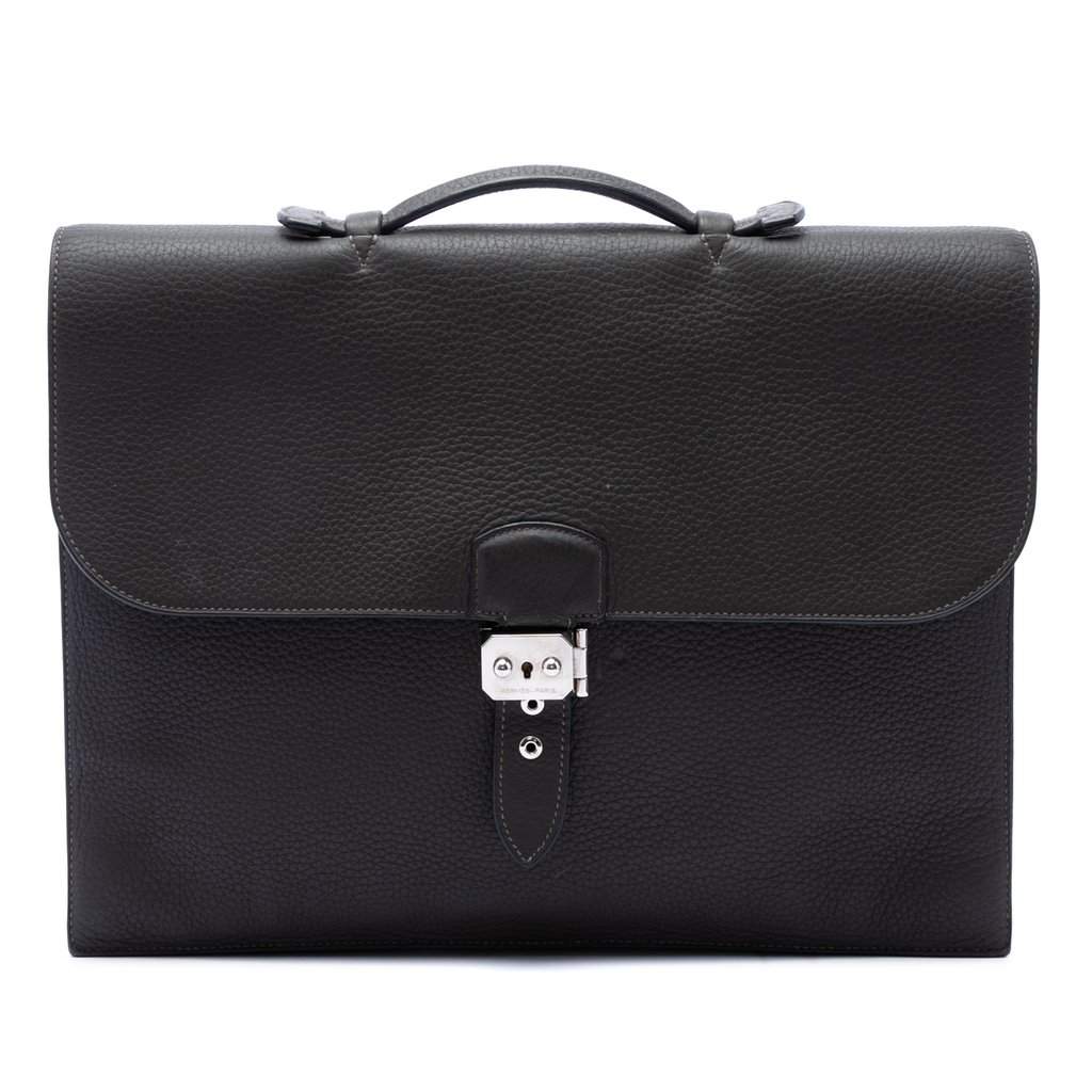 Hermès Togo Sac A Depeches Verso 38 Brown Leather Very good condition - Front View