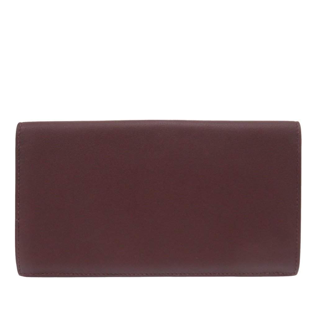 Hermès Swift Citizen Twill Long Wallet Red Leather Very good condition - Front View