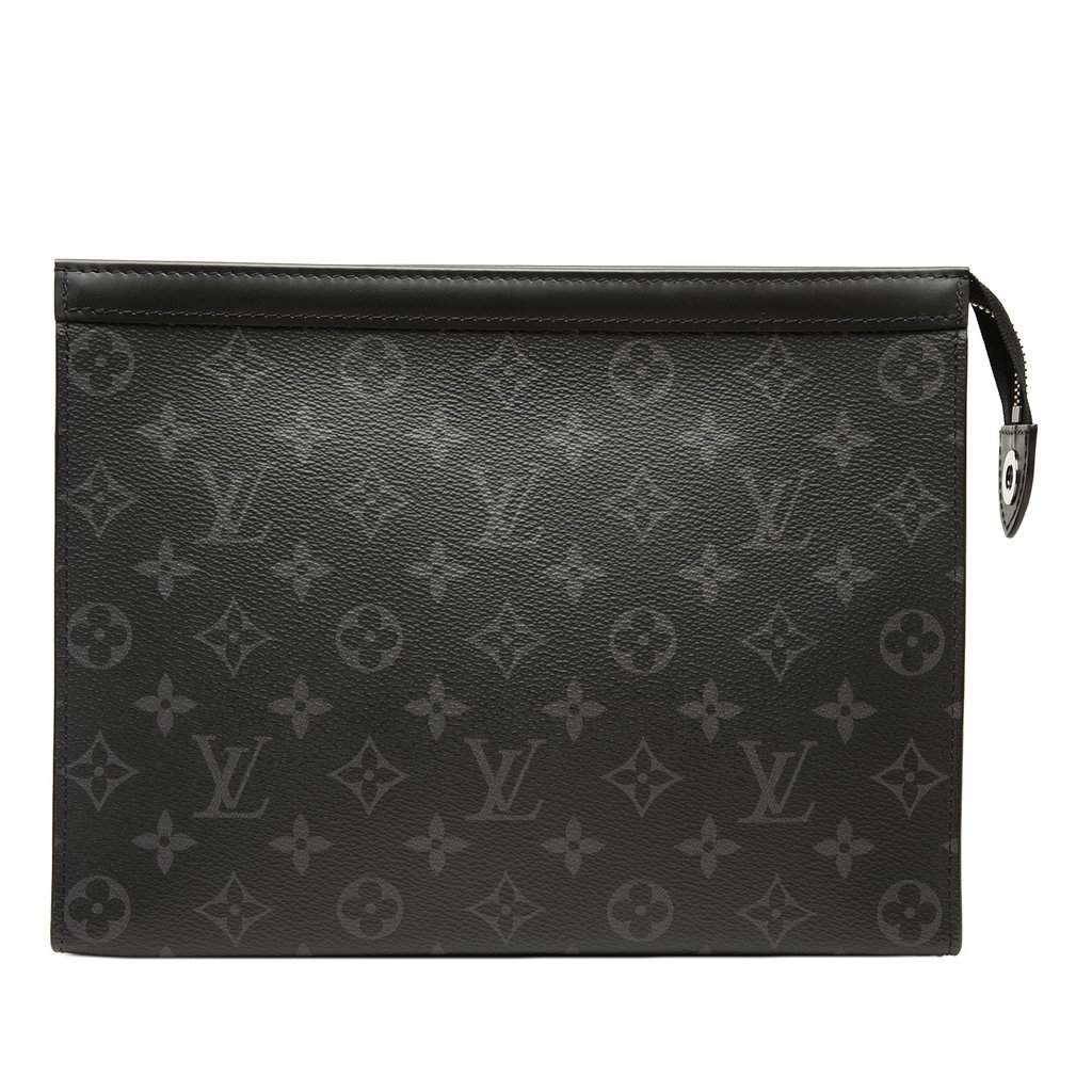 Louis Vuitton Monogram Eclipse Pochette Voyage MM Black Very good - Front View