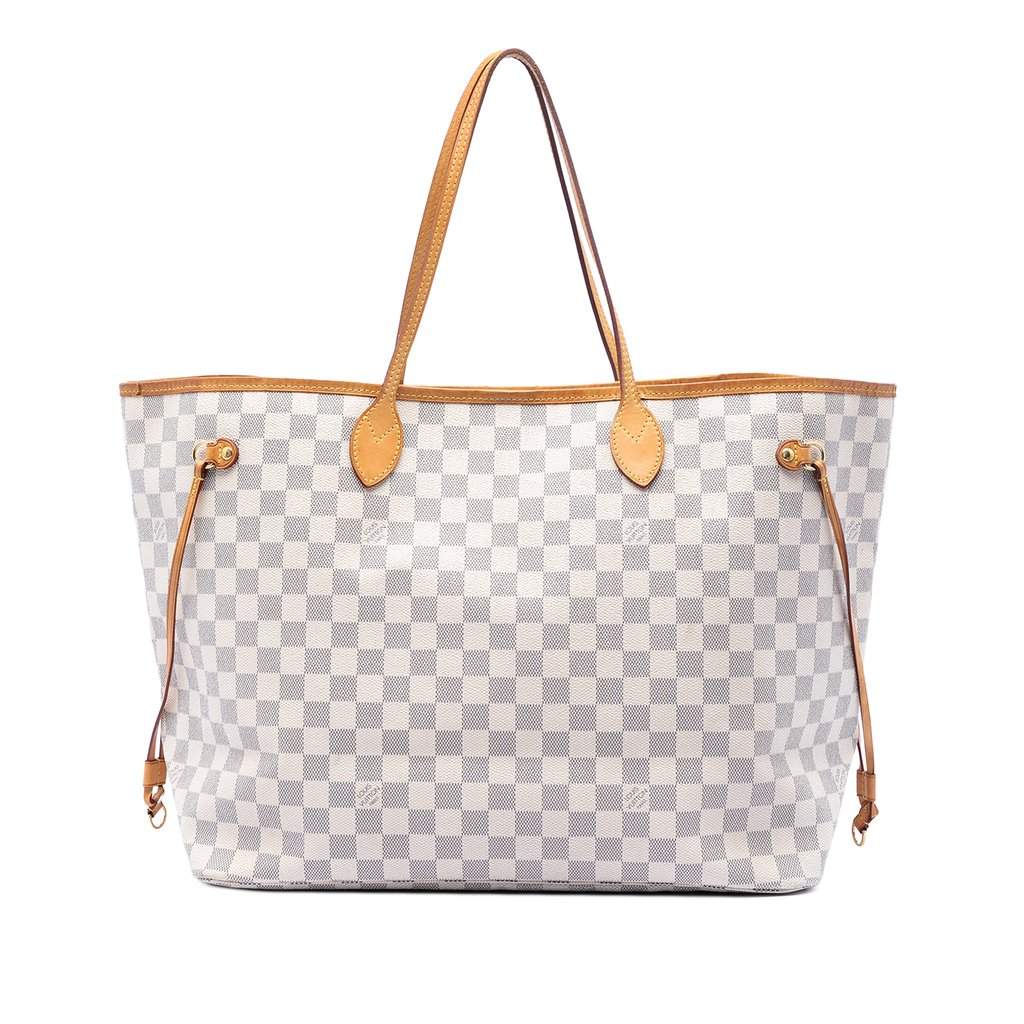 Louis Vuitton Damier Azur Neverfull GM White Very good condition - Front View