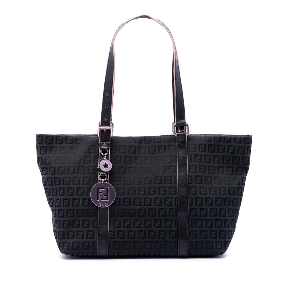 Fendi Zucchino Canvas Superstar Tote Black Very good condition - Front View