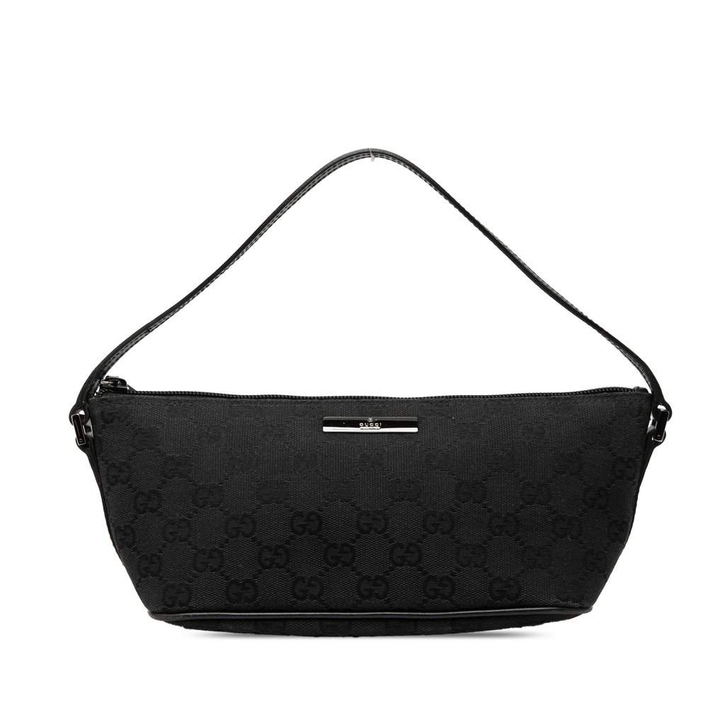 Gucci GG Canvas Boat Black Very good - Front View