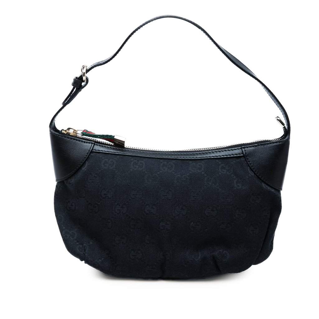 Gucci GG Canvas Web Handbag Blue Very good condition - Front View