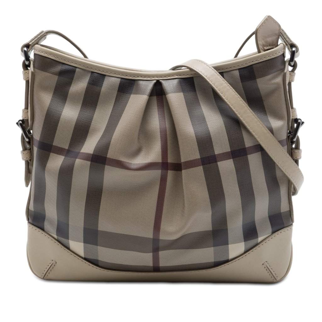 Burberry Smoke Check Coated Canvas Hartham Crossbody MultiColor Very good - Front View