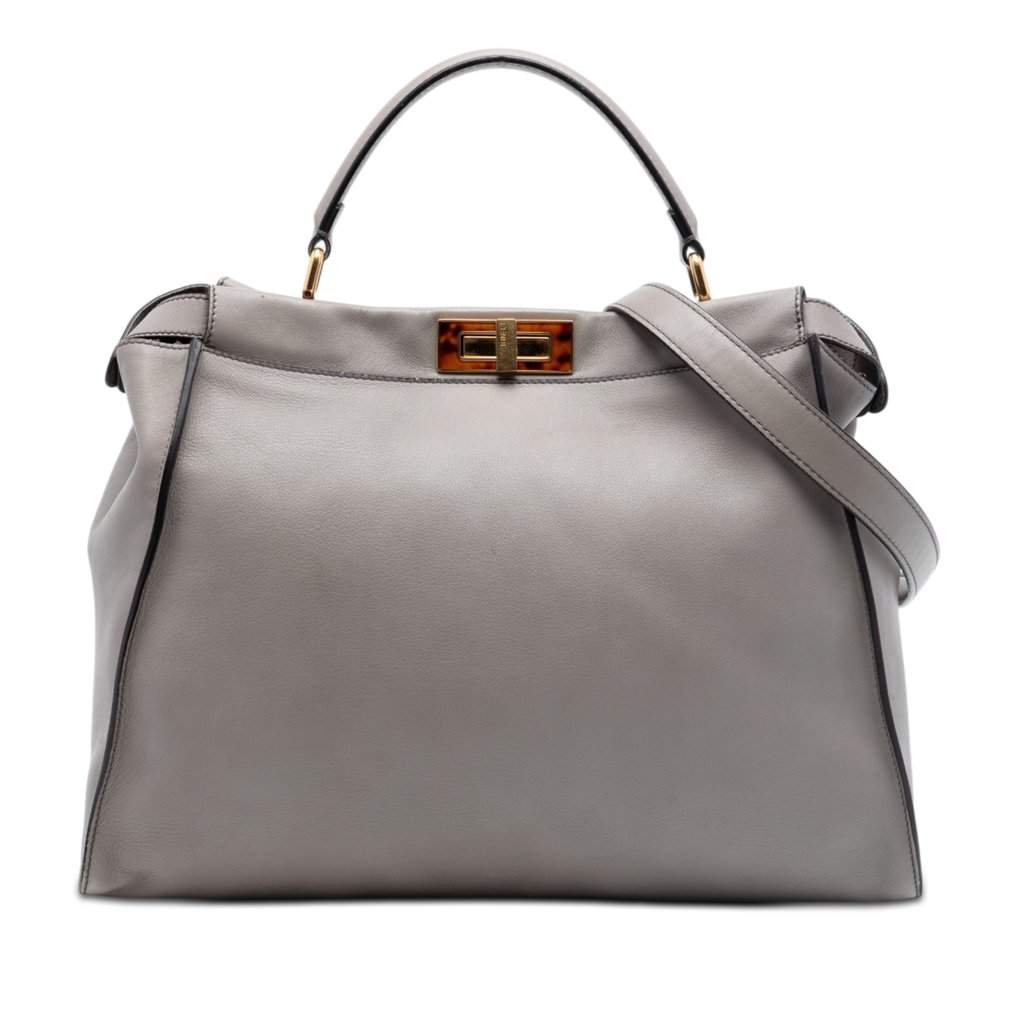 Fendi Large Calfskin Peekaboo Iconic Satchel MultiColor Leather Very good condition - Front View