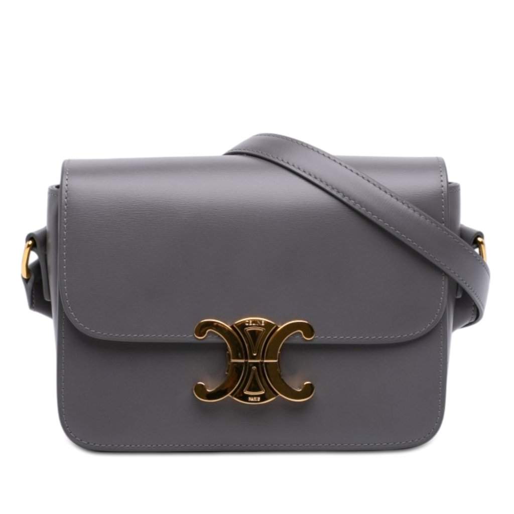 Celine Teen Shiny Calfskin Triomphe Crossbody MultiColor Leather Very good condition - Front View