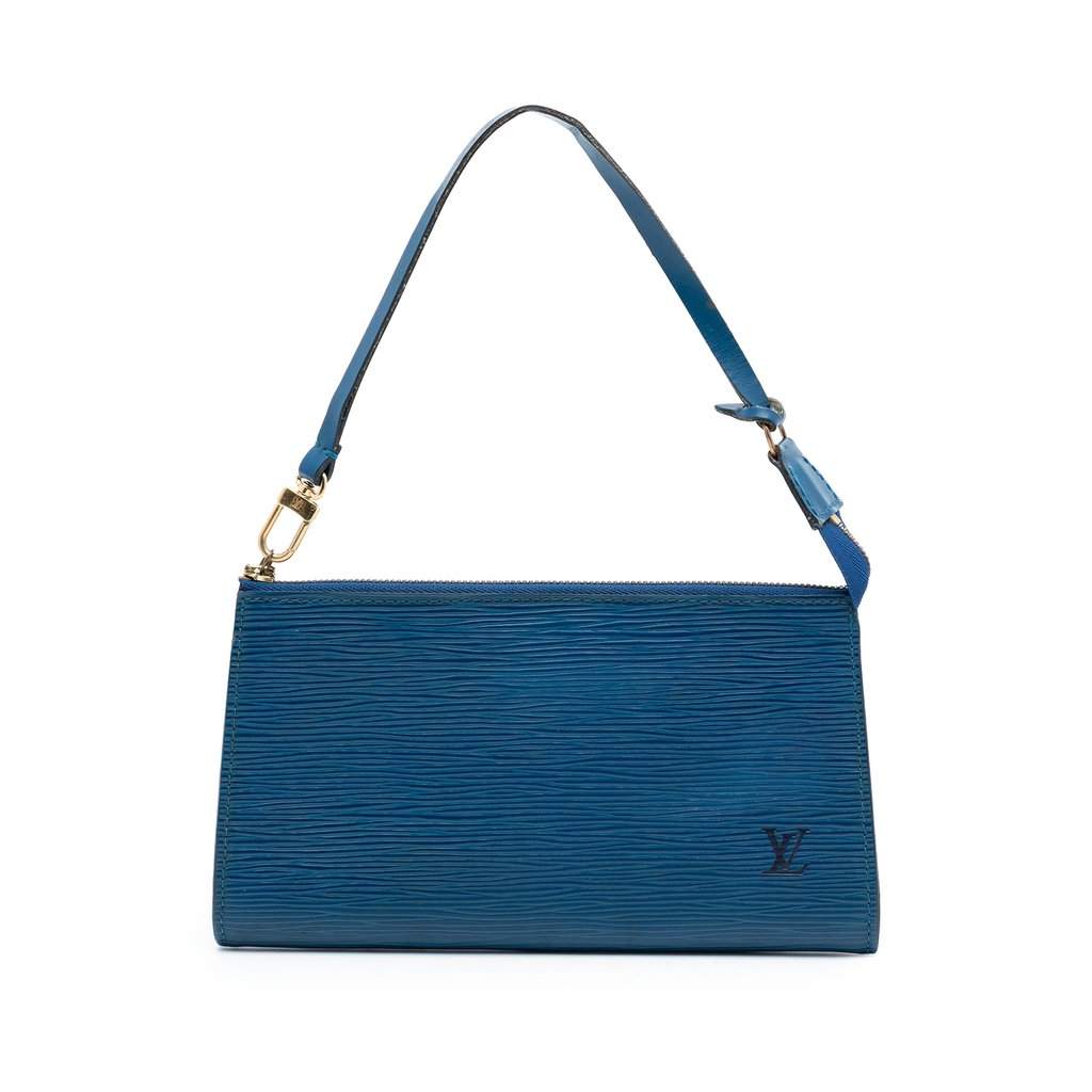 Louis Vuitton Epi Pochette Accessoires Blue Leather Very good condition - Front View