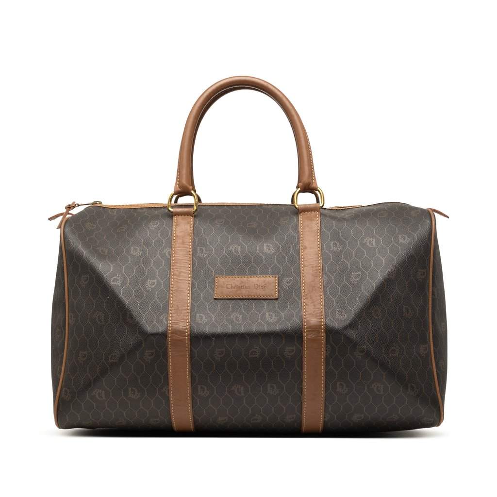 Dior Honeycomb Coated Canvas Travel Bag Black Good condition - Front View