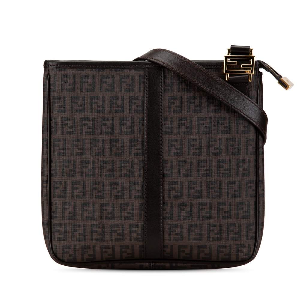 Fendi Zucchino Spalmati Crossbody Brown Very good condition - Front View