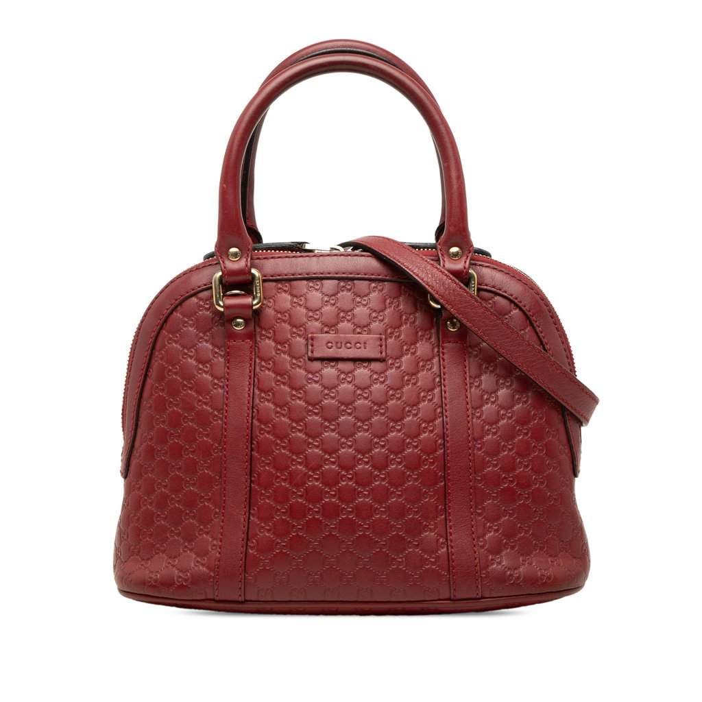 Gucci Mini Microguccissima Dome Satchel Red Leather Very good - Front View