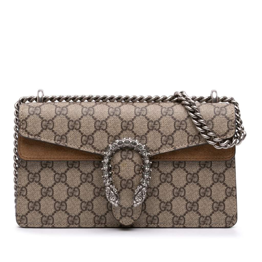 Gucci Medium GG Supreme Dionysus Crossbody Beige Very good - Front View