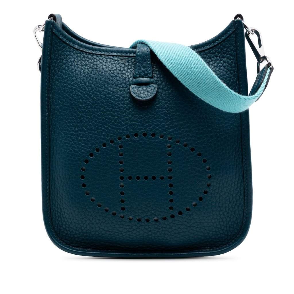 Hermès Clemence Evelyne 16 Amazone Blue Leather Very good condition - Front View