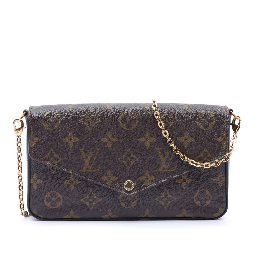Louis Vuitton Monogram Pochette Felicie Brown Very good condition - Front View