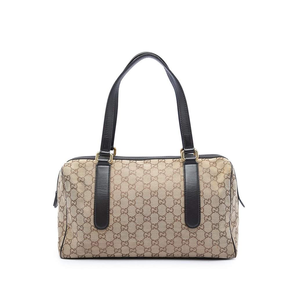 Gucci GG Canvas Boston Bag Beige Very good - Front View