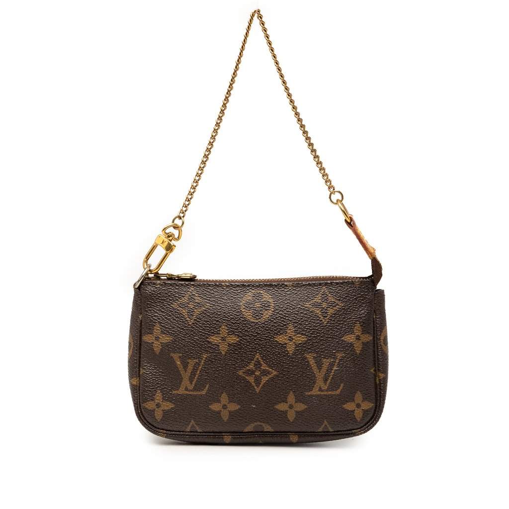 Louis Vuitton Monogram Mini Pochette Accessoires Brown Very good - Front View