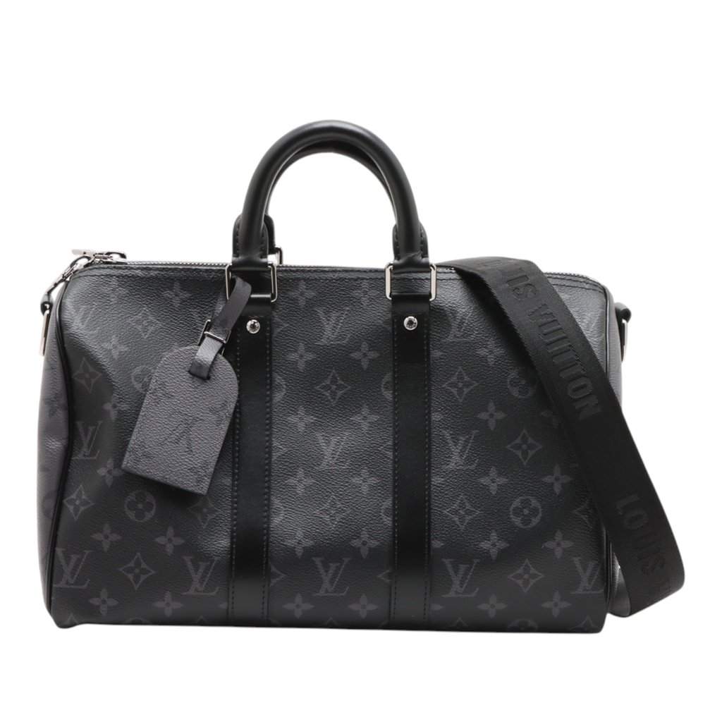 Louis Vuitton Monogram Eclipse Keepall Bandouliere 35 Black Very good condition - Front View