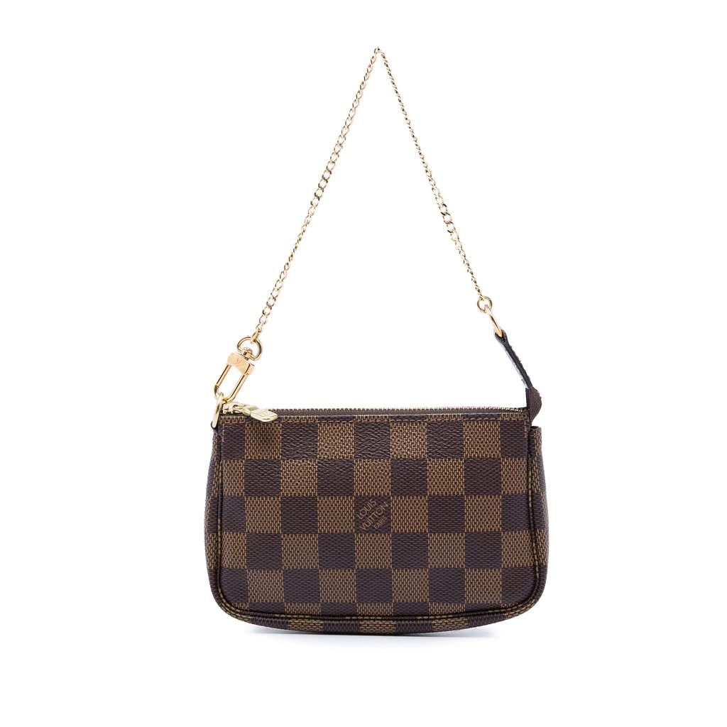 Louis Vuitton Damier Ebene Mini Pochette Accessoires Brown Very good condition - Front View