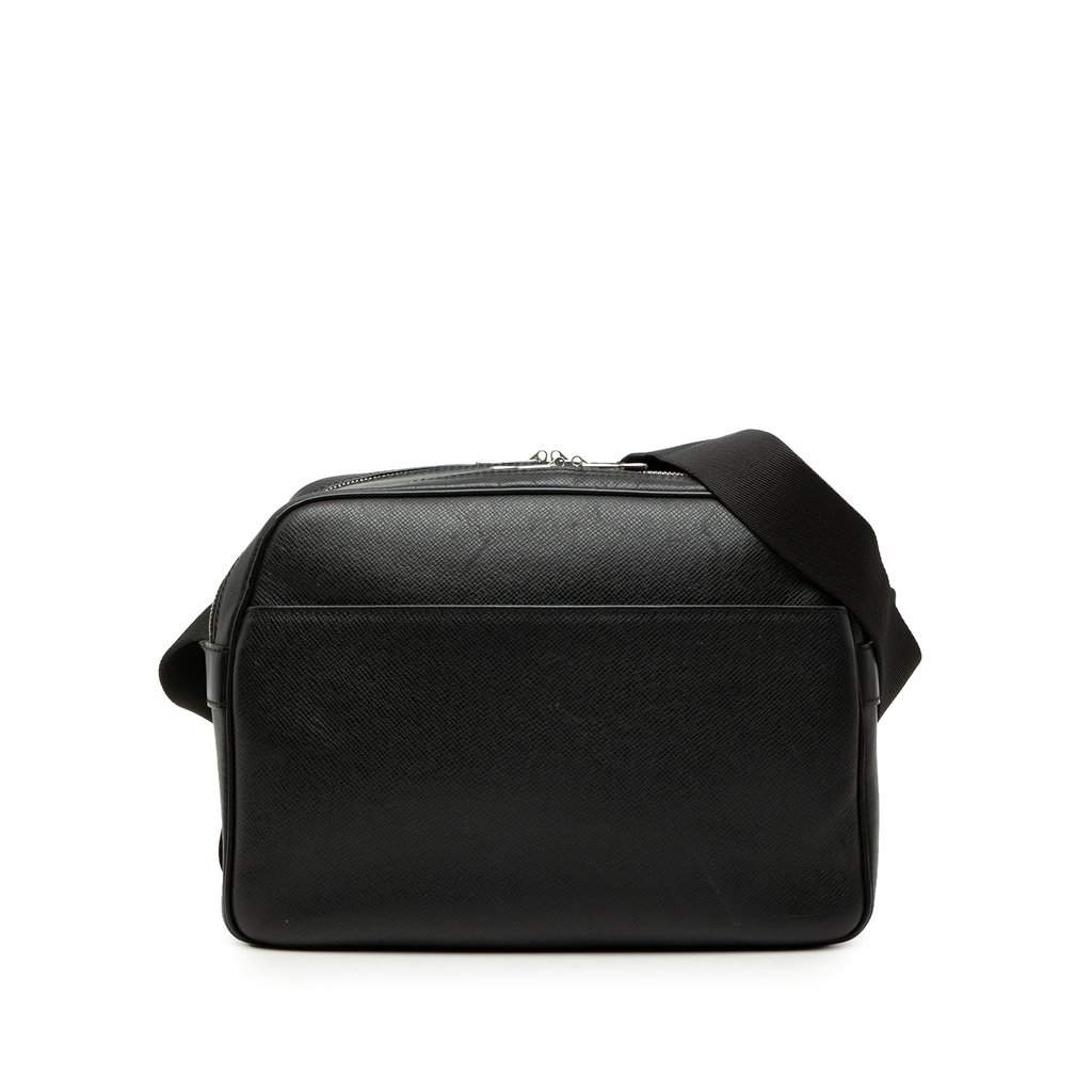 Louis Vuitton Taiga Reporter PM Black Leather Good condition - Front View