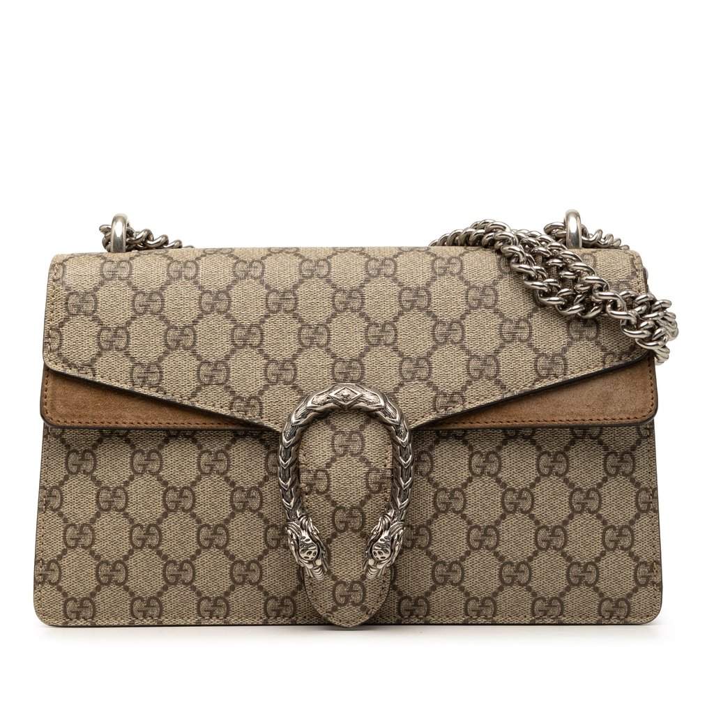 Gucci Medium GG Supreme Dionysus Shoulder Bag Beige Very good condition - Front View