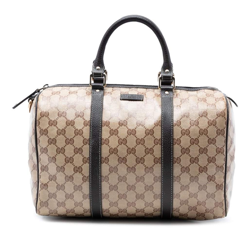 Gucci Medium GG Crystal Joy Boston Bag Beige Very good condition - Front View