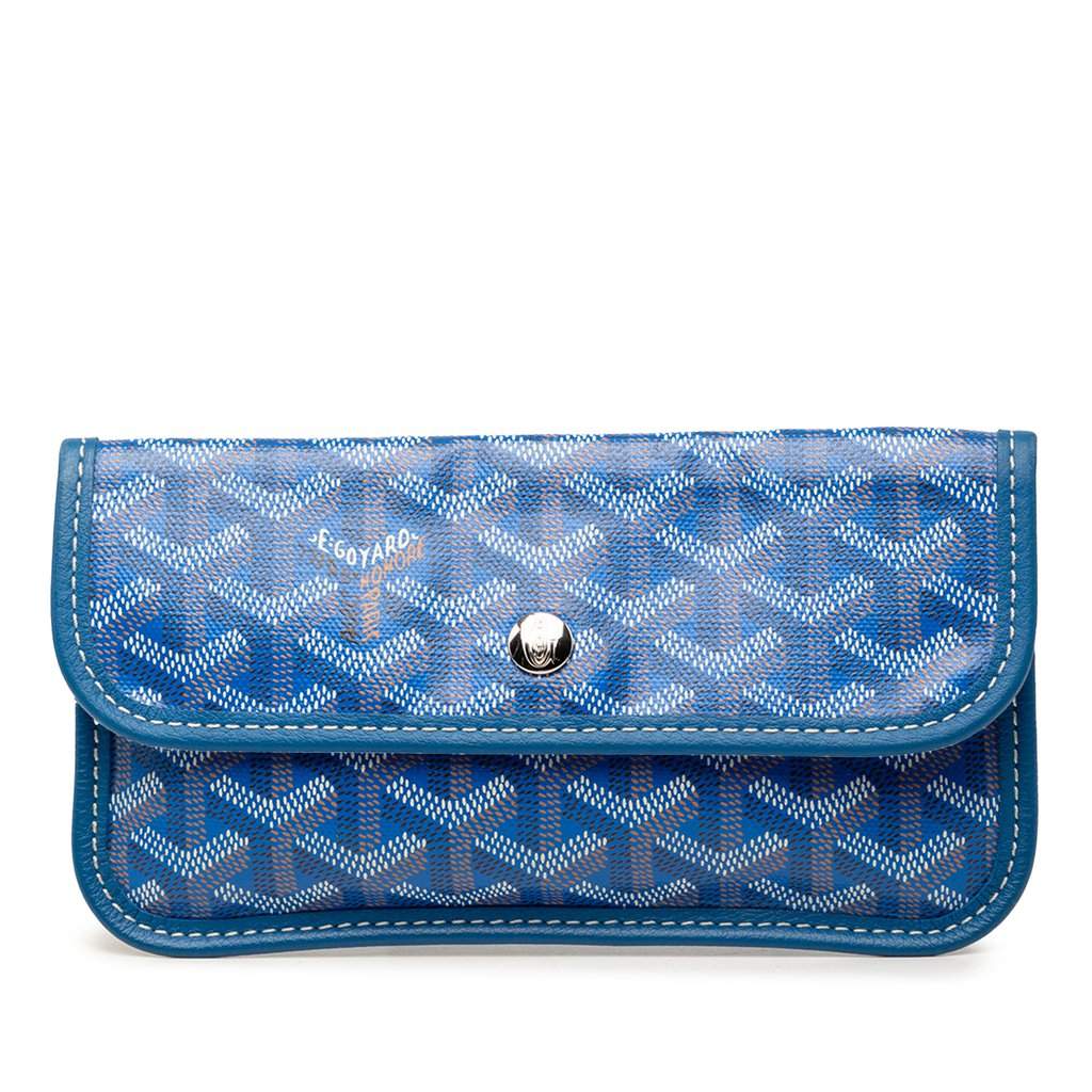 Goyard Goyardine Saint Louis Pouch Blue Very good condition - Front View