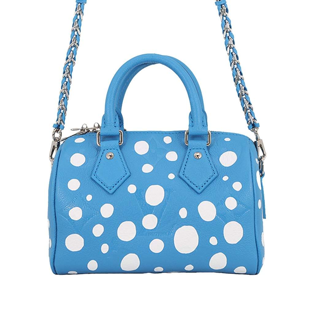 Louis Vuitton Yayoi Kusama Monogram Empreinte Speedy Bandouliere 20 Blue Leather Very good condition - Front View