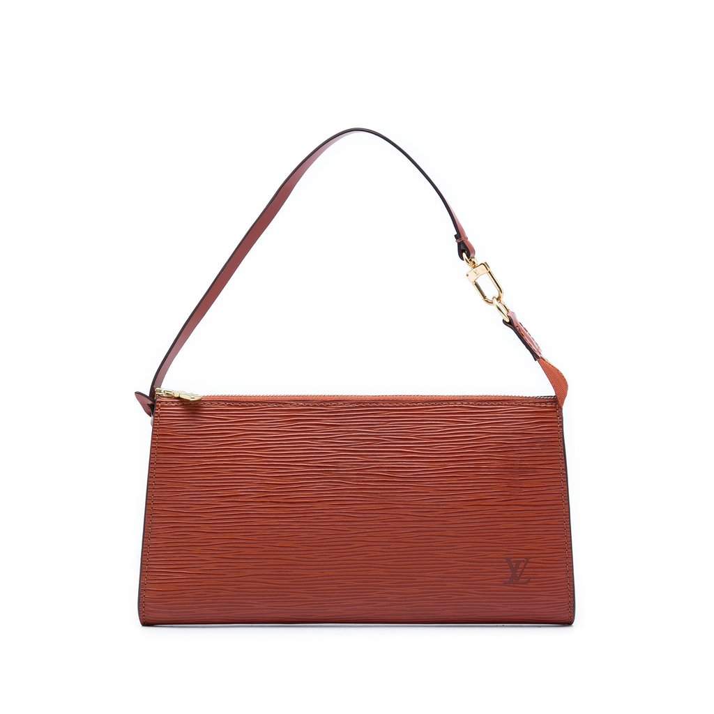 Louis Vuitton Epi Pochette Accessoires Brown Leather Very good - Front View