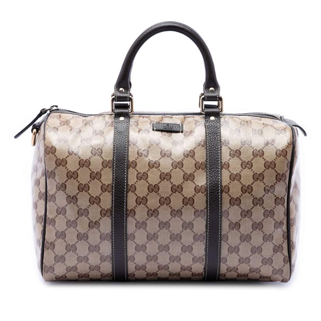 Gucci Medium GG Crystal Joy Boston Bag Beige Very good - Front View