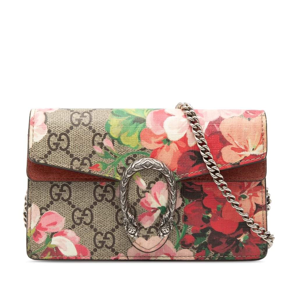 Gucci Mini GG Supreme Blooms Dionysus Crossbody Beige Good condition - Front View
