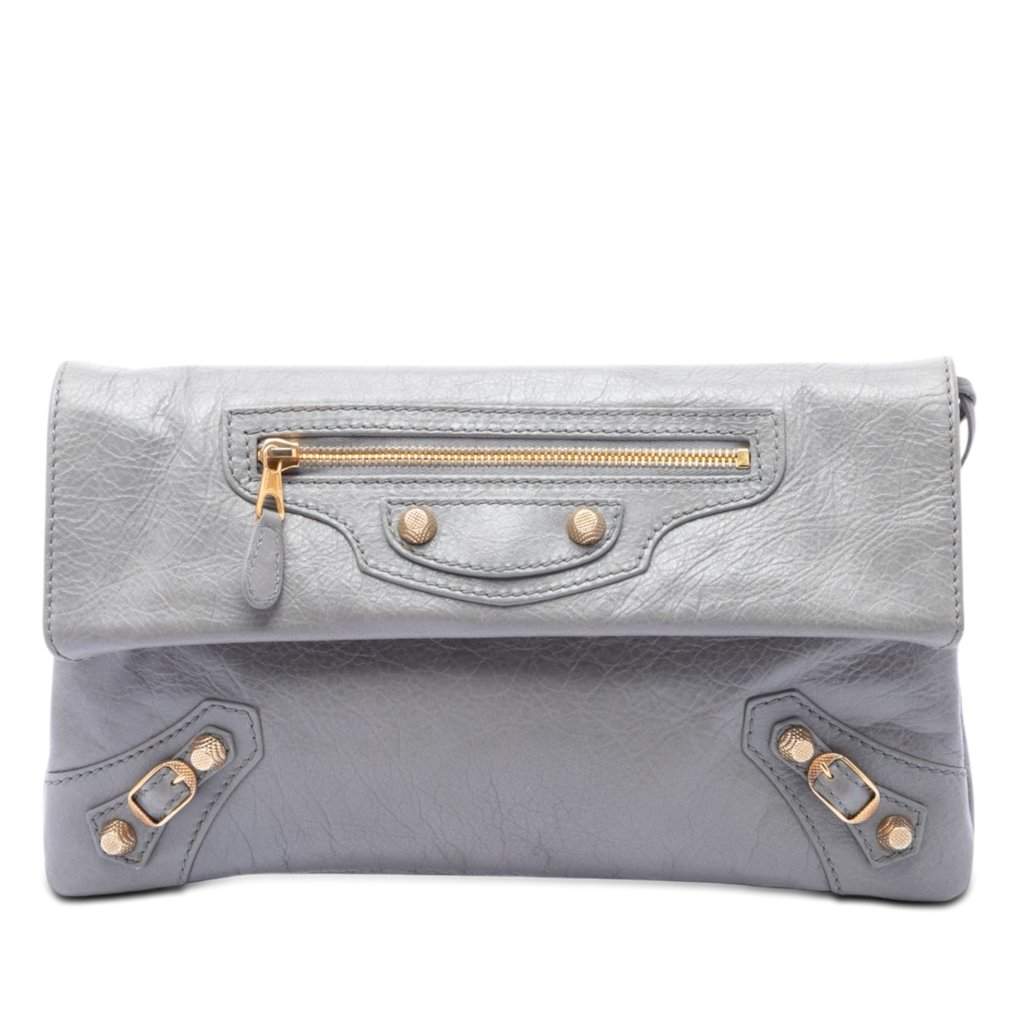 Balenciaga Lambskin Motocross Giant 12 Envelope Clutch MultiColor Leather Very good condition - Front View